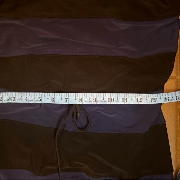 WHITE HOUSE BLACK MARKET Color Block Black Noble Blue Maxi Dress Size Small EUC - Picture 11 of 14